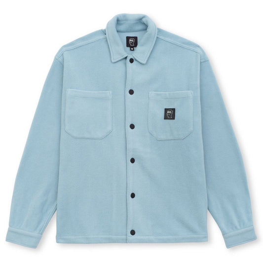 Brain Dead Polar Fleece Climber Shirt - Light Blue