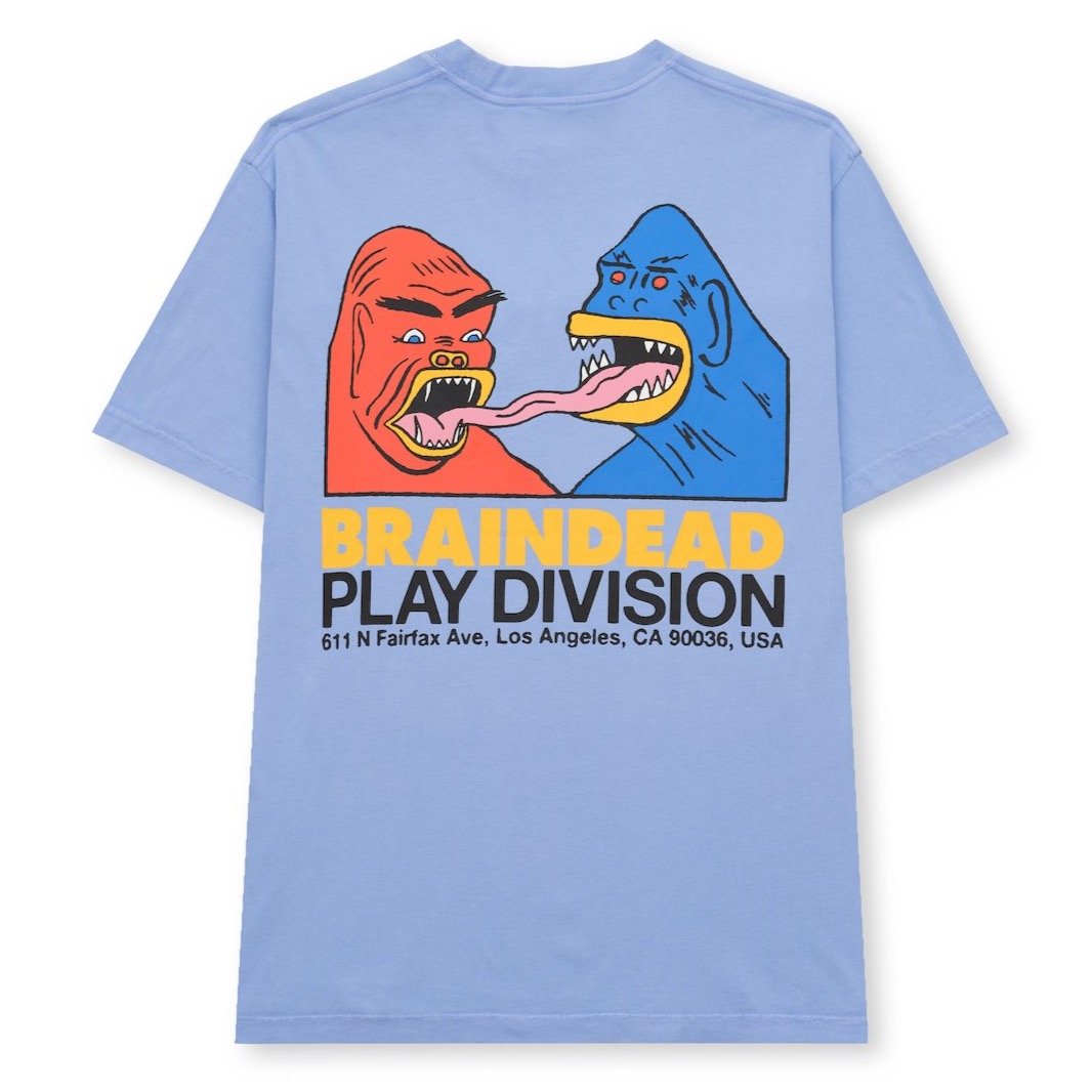 Brain Dead Tongue Twister T-Shirt - Cashmere Blue