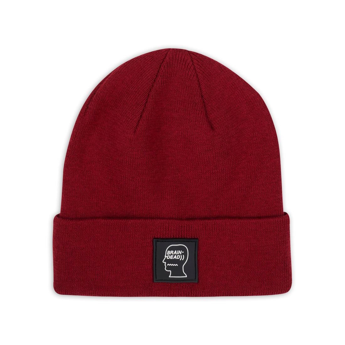 Brain Dead Logo Head Wool Beanie - Maroon