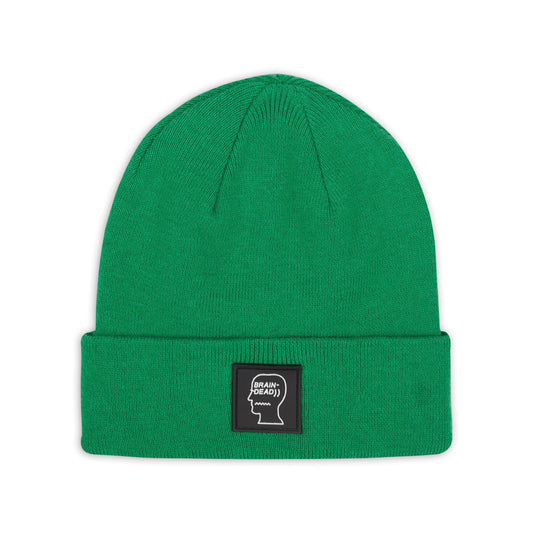 Brain Dead Logo Head Wool Beanie - Kelly Green