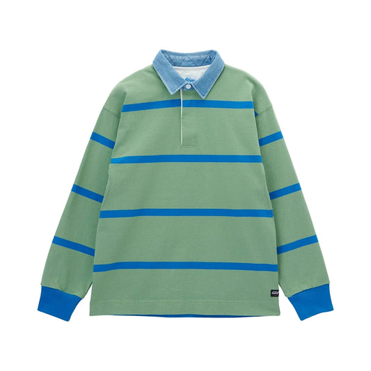 Gramicci Langdon Rugby Shirt - Olive Blue