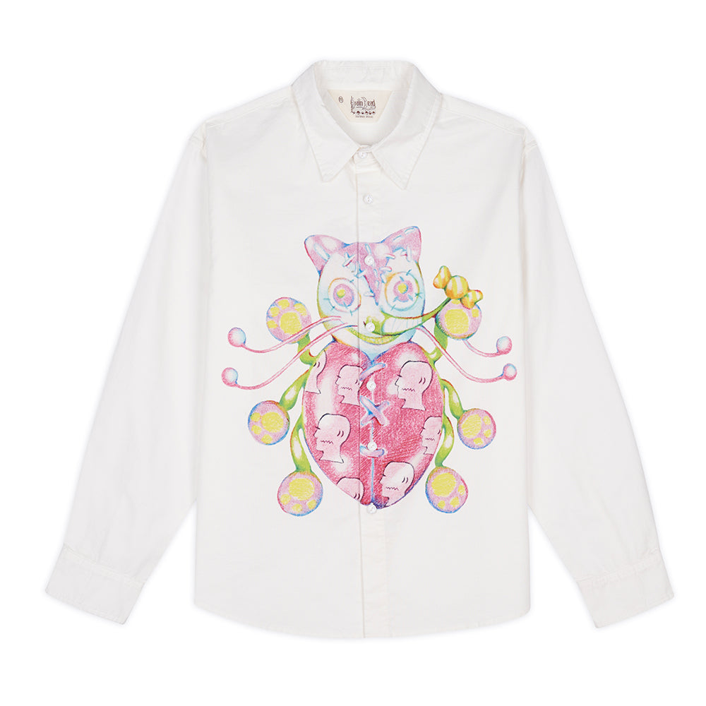 Brain Dead Gaspar Heart Button Up Oxford - White