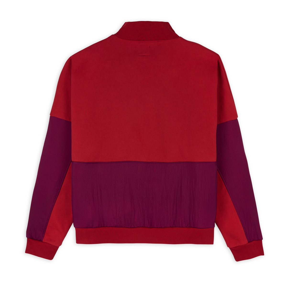 Brain Dead Gastromaniac Overlay Half Zip Fleece - Maroon