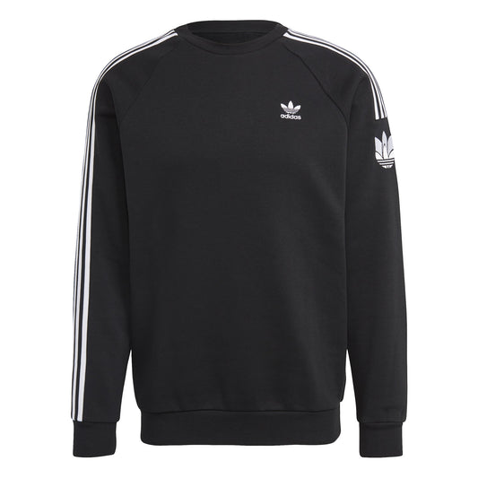 Adidas 3D Trefoil 3-Stripe Sweatshirt - Black
