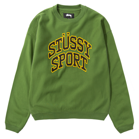 Stüssy Relaxed Oversized Crew Sweat - Green