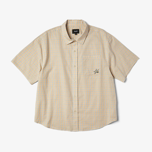 HUF H Star SS Plaid Shirt - Putty