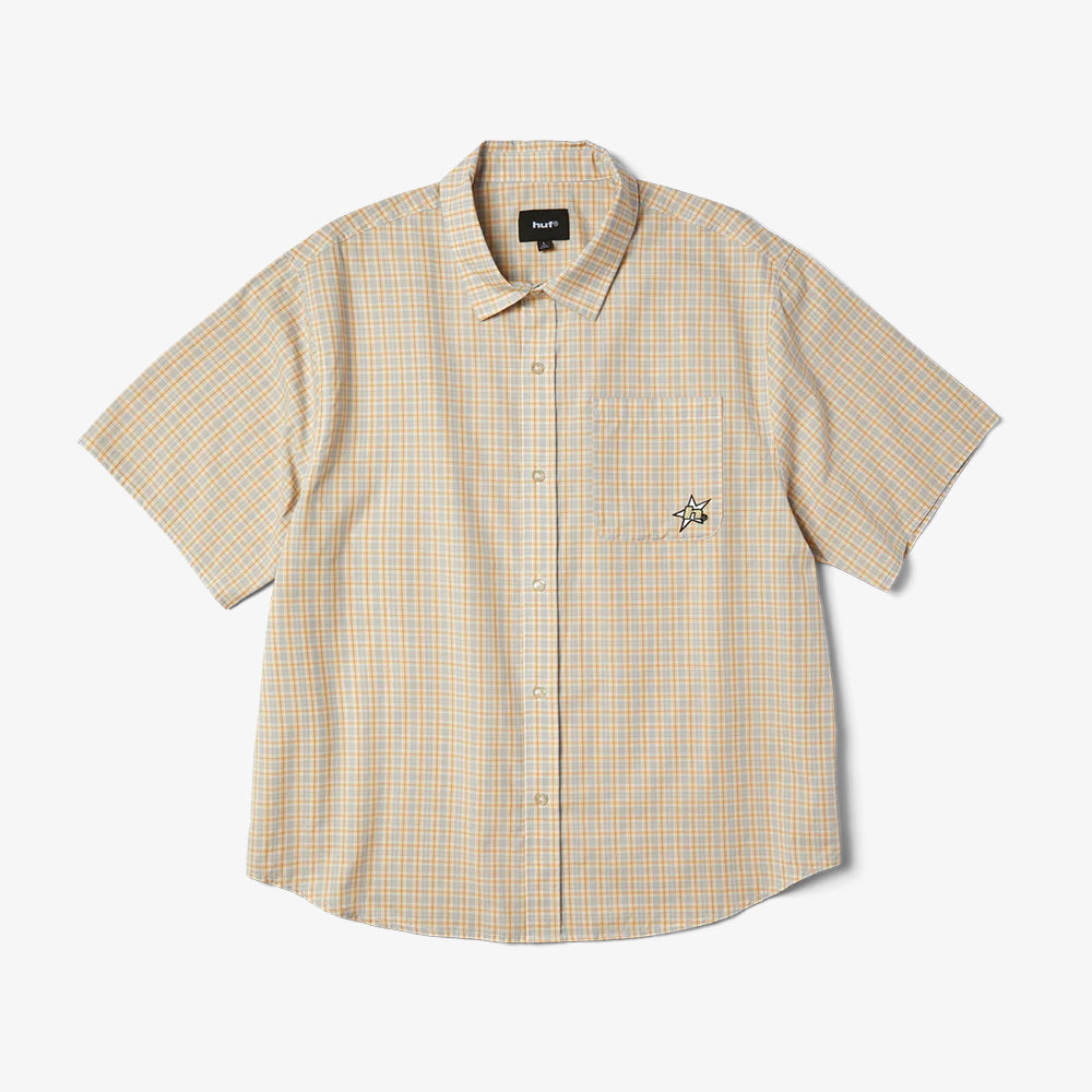 HUF H Star SS Plaid Shirt - Putty