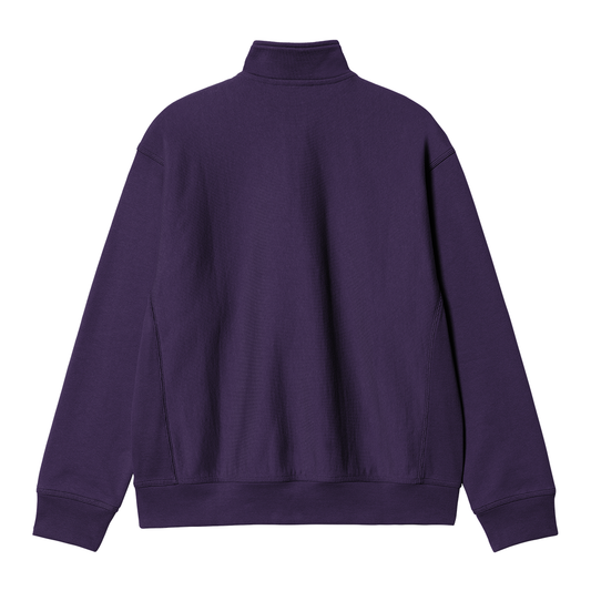 Carhartt WIP Half Zip American Script Sweatshirt - Cassis
