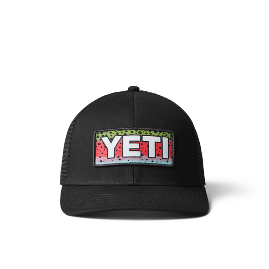YETI Rainbow Trout Logo Badge Trucker - Black