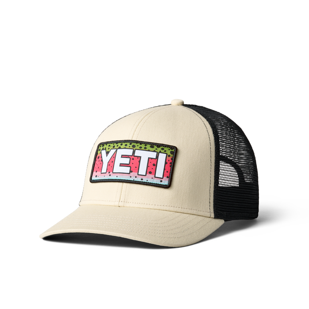 YETI Rainbow Trout Logo Badge Trucker - Cream