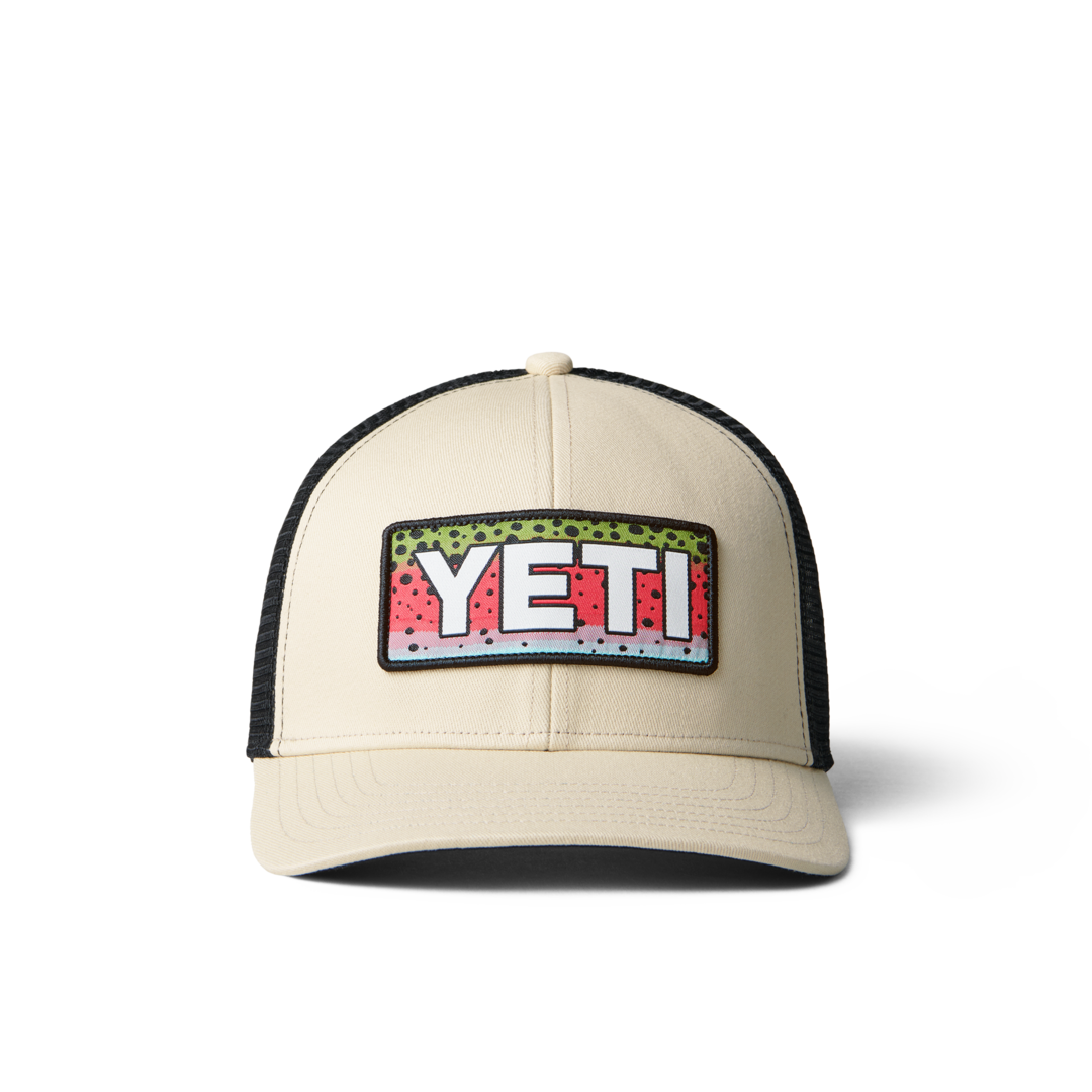 YETI Rainbow Trout Logo Badge Trucker - Cream