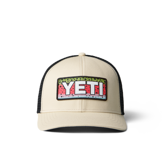 YETI Rainbow Trout Logo Badge Trucker - Cream