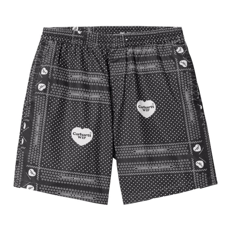 Carhartt WIP Heart Bandana Print Short - Black