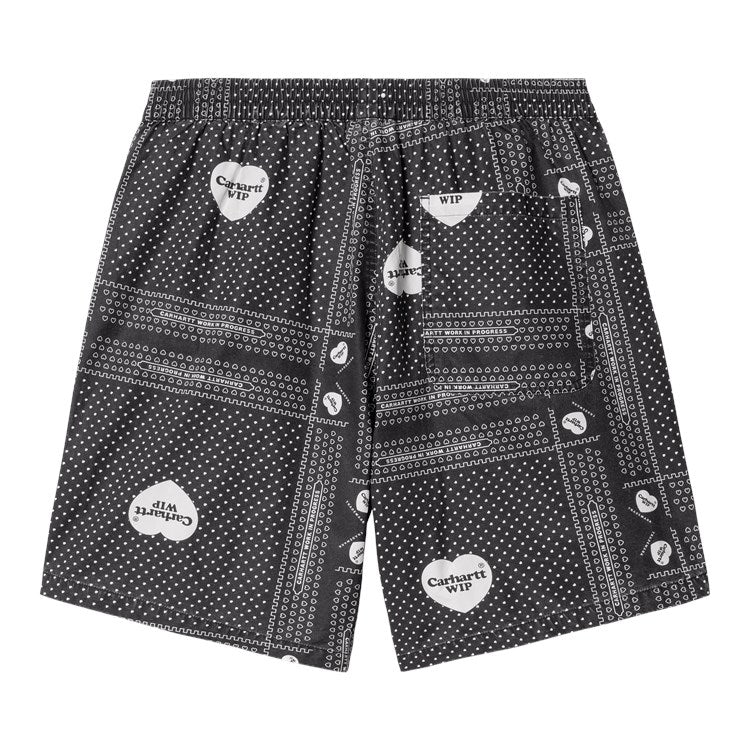 Carhartt WIP Heart Bandana Print Short - Black