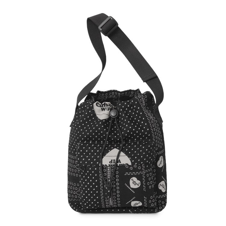 Carhartt WIP Heart Bandana Shoulder Bag - Heart Bandana Print, Black