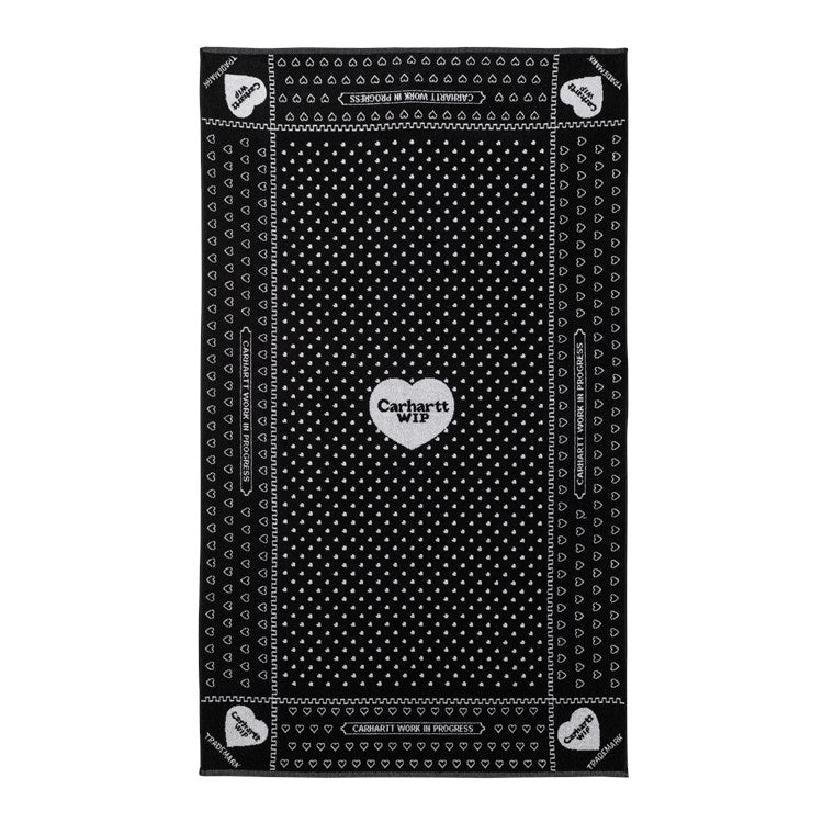 Carhartt WIP Heart Bandana Towel - Jacquard Black