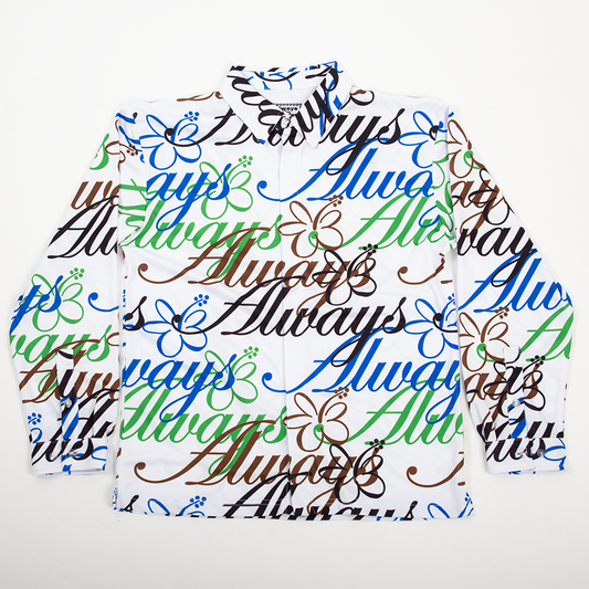 Hectice Hidden Placket L/S Shirt - Script