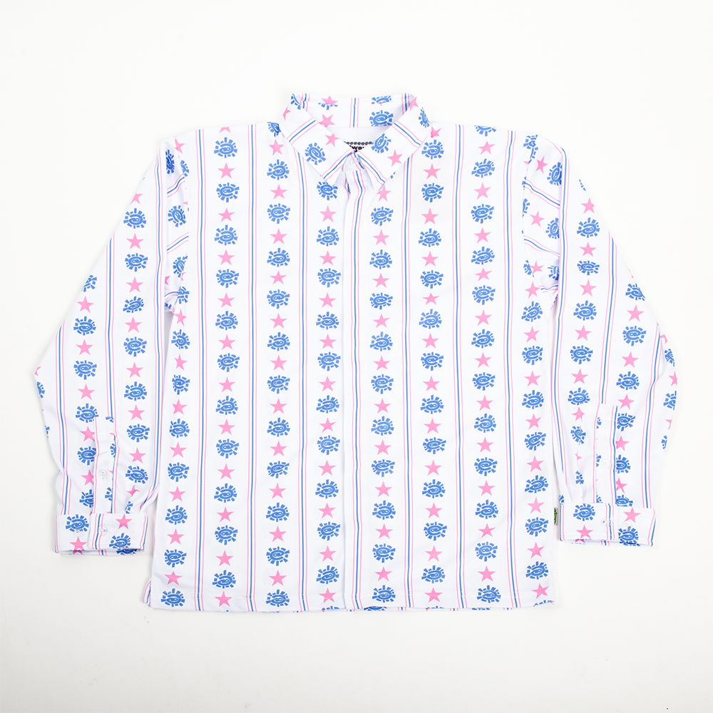 Hectice Hidden Placket L/S Shirt - Stars &