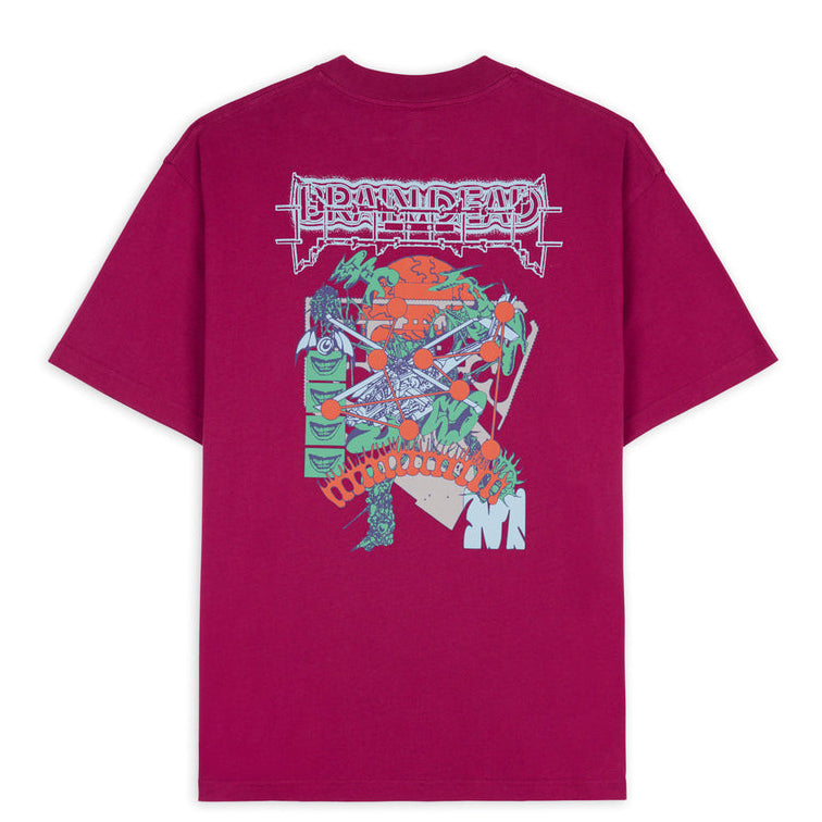 Brain Dead Helicopter T-Shirt - Maroon