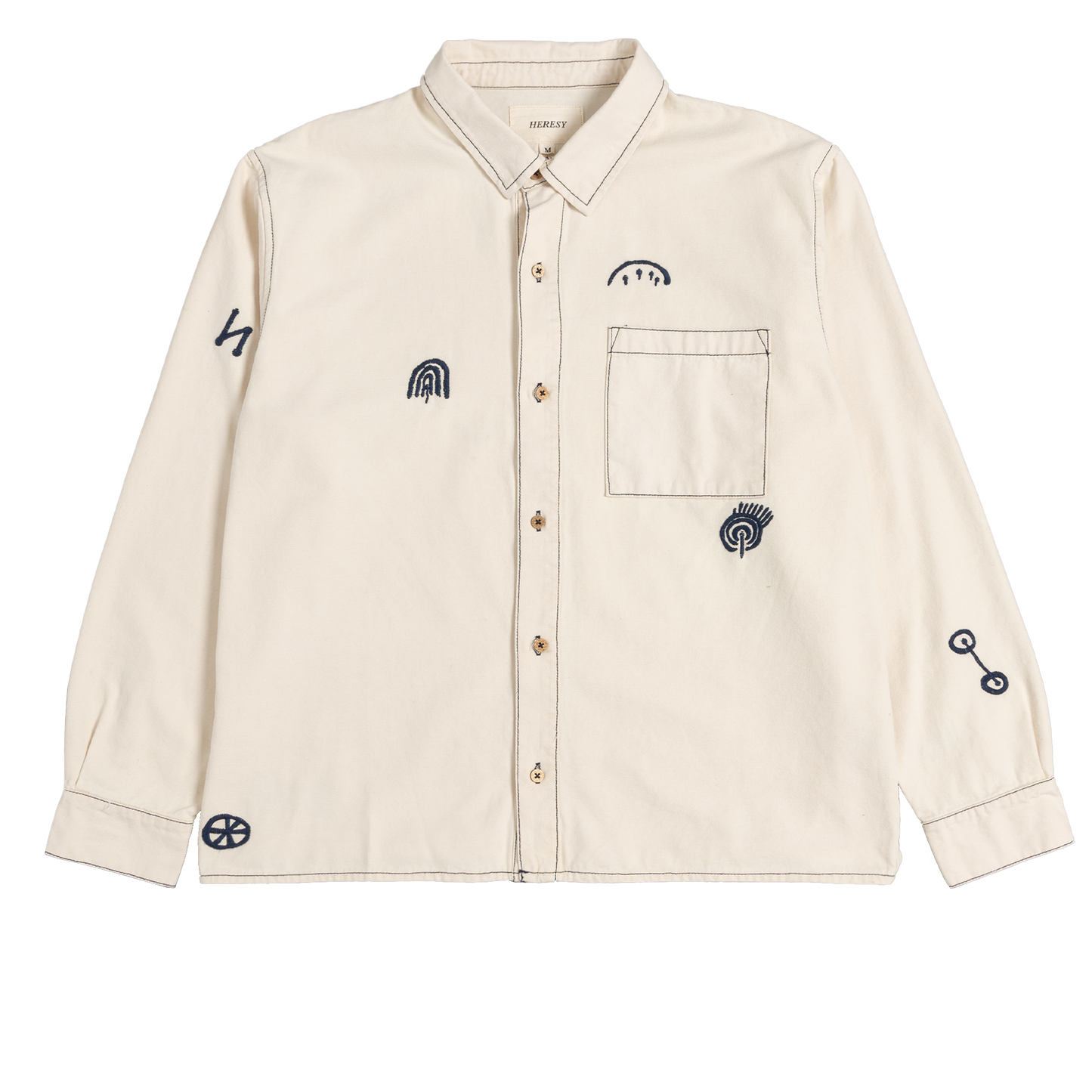 HERESY Carvings Shirt - Ecru