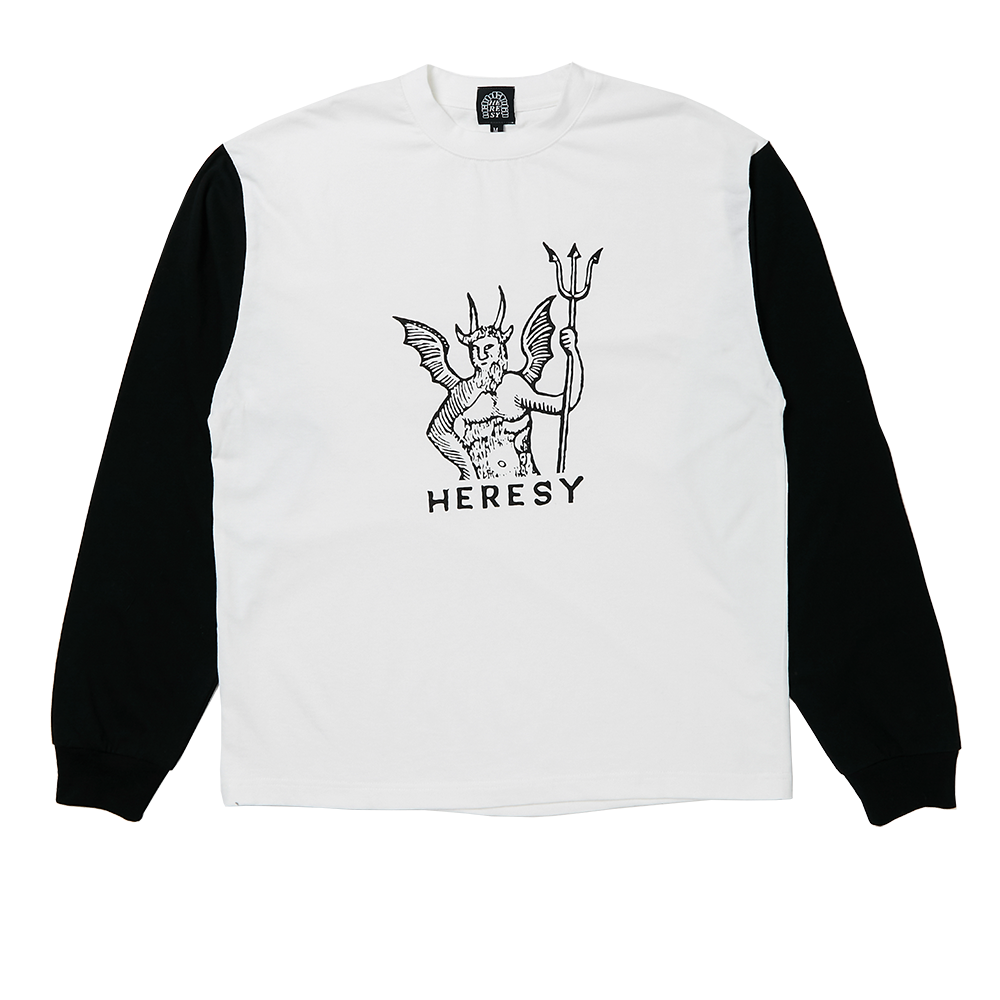 HERESY Devilry T-Shirt - Ecru Black