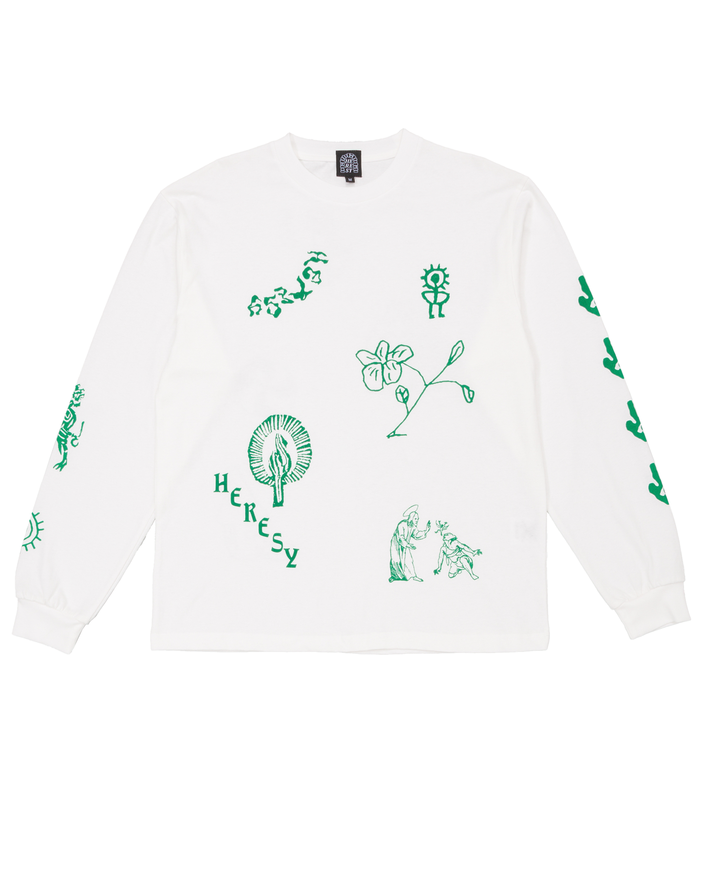 HERESY Em Blem L/S Tee - Ecru