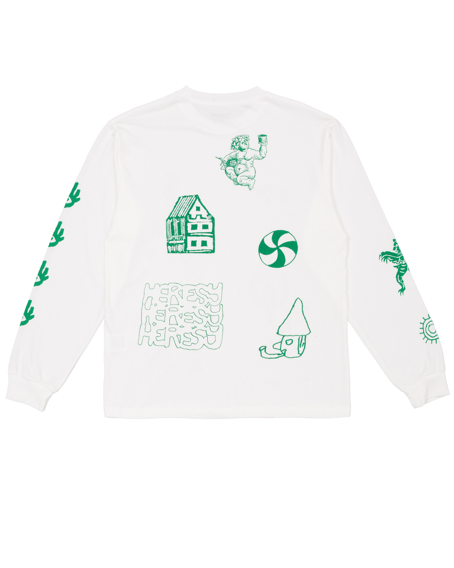 HERESY Em Blem L/S Tee - Ecru