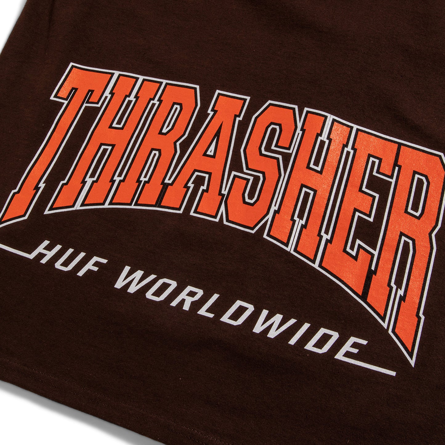 HUF x Thrasher High Point T-Shirt - Chocolate