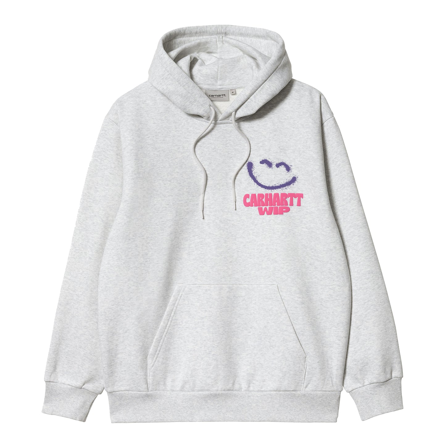 Carhartt WIP Hooded Happy Script Sweatshirt - Ash Heather