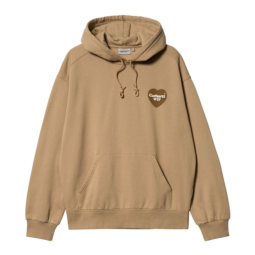 Carhartt WIP Hooded Heart Sweat - Dusty Hamilton Brown