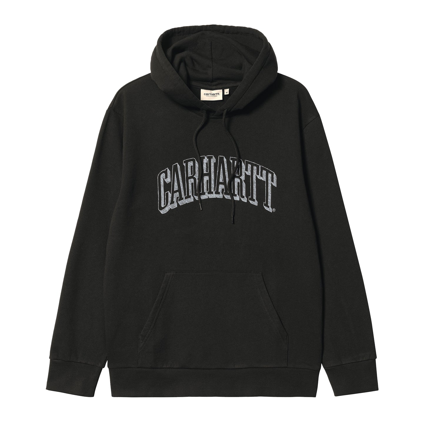 Carhartt WIP Hooded Scrawl Sweatshirt - Black Misty Sky