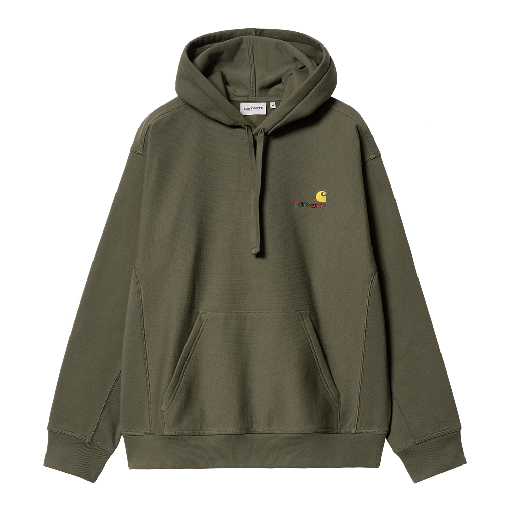 Carhartt WIP Hooded American Script Sweatshirt - Plant