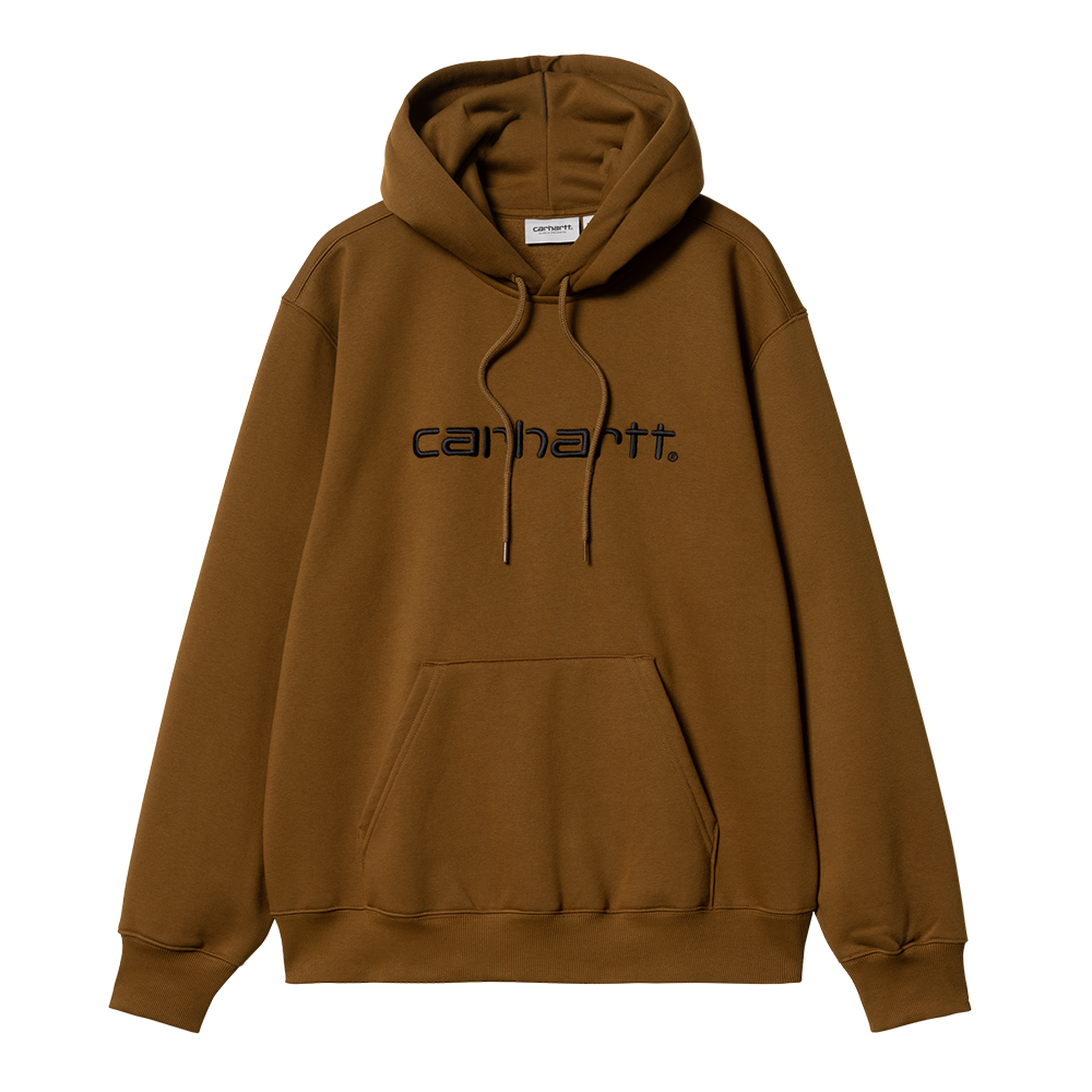Carhartt WIP Hooded Carhartt Sweatshirt - Deep Hamilton Brown Black