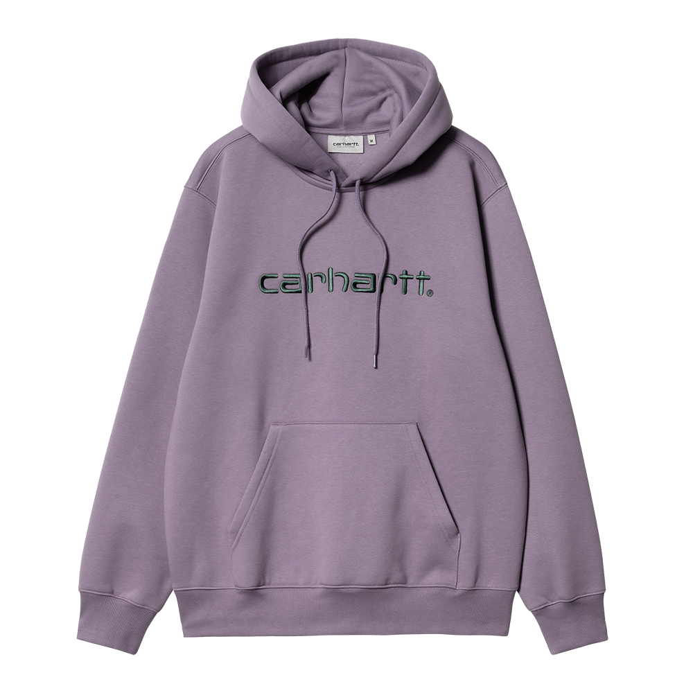 Carhartt WIP Hooded Carhartt Sweatshirt - Glassy Purple Discovery Green