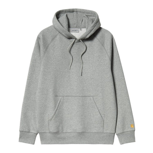 Carhartt WIP Hooded Chase Sweat - Grey Heather Gold