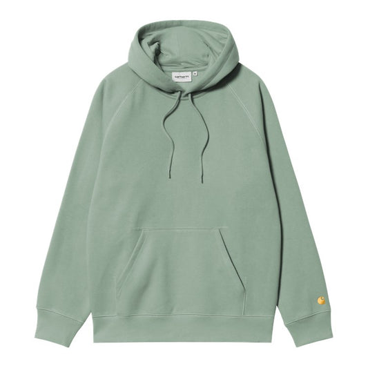 Carhartt WIP Hooded Chase Sweat - Frosted Green Gold