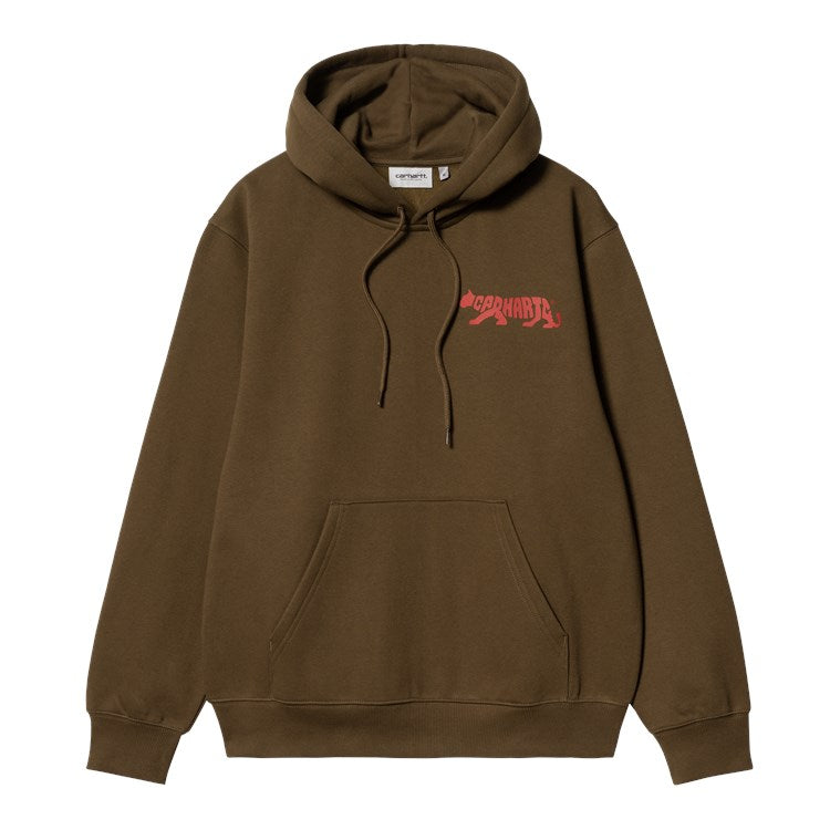 Carhartt WIP Hooded Rocky Script Sweat - Lumber