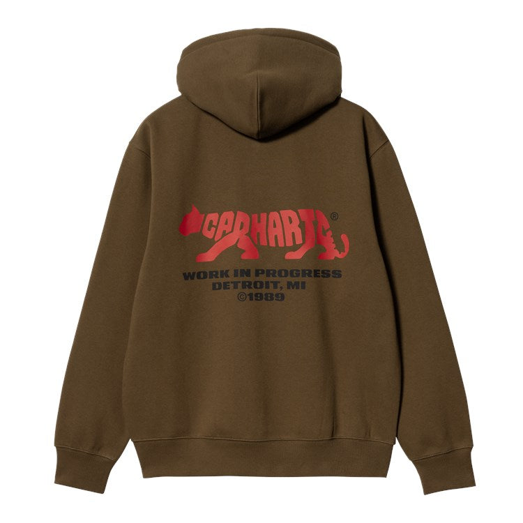 Carhartt WIP Hooded Rocky Script Sweat - Lumber