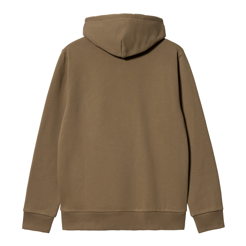 Carhartt WIP Hooded Script Embroidery Sweatshirt - Buffalo White