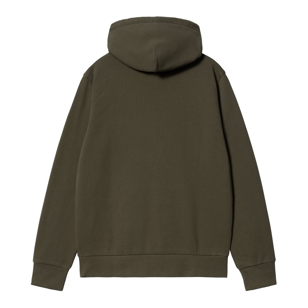 Carhartt WIP Hooded Script Embroidery Sweatshirt - Cypress Black