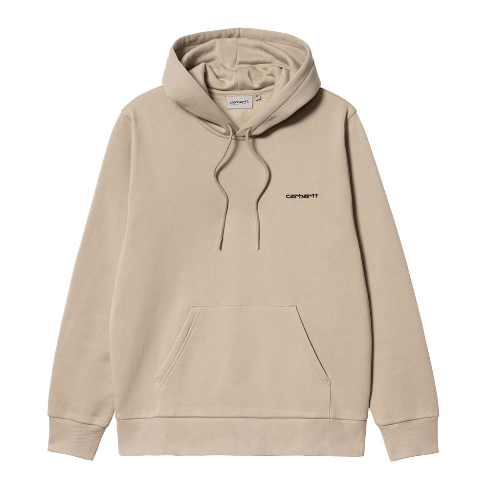 Carhartt WIP Hooded Script Embroidery Sweatshirt - Wall Black