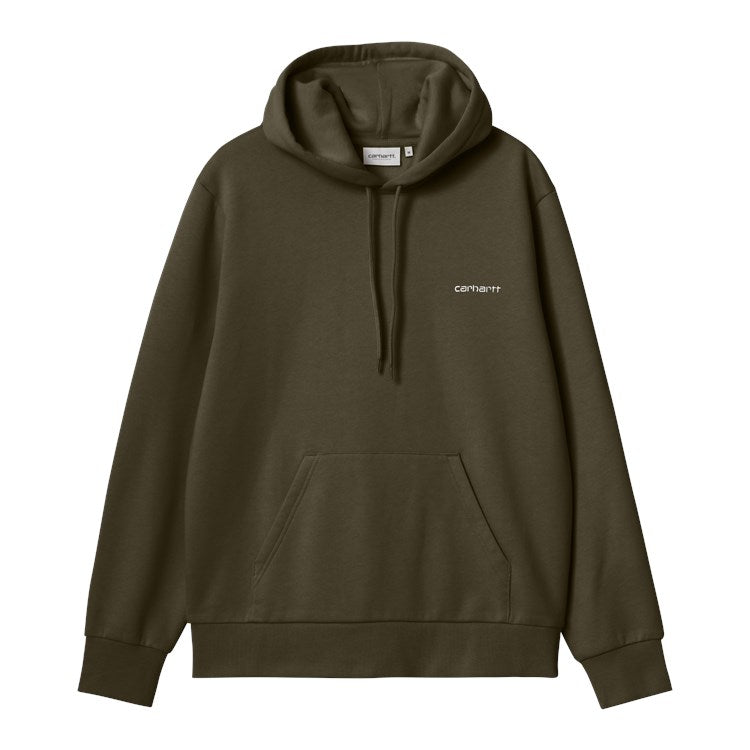 Carhartt WIP Hooded Script Embroidery Sweat - Cypress White