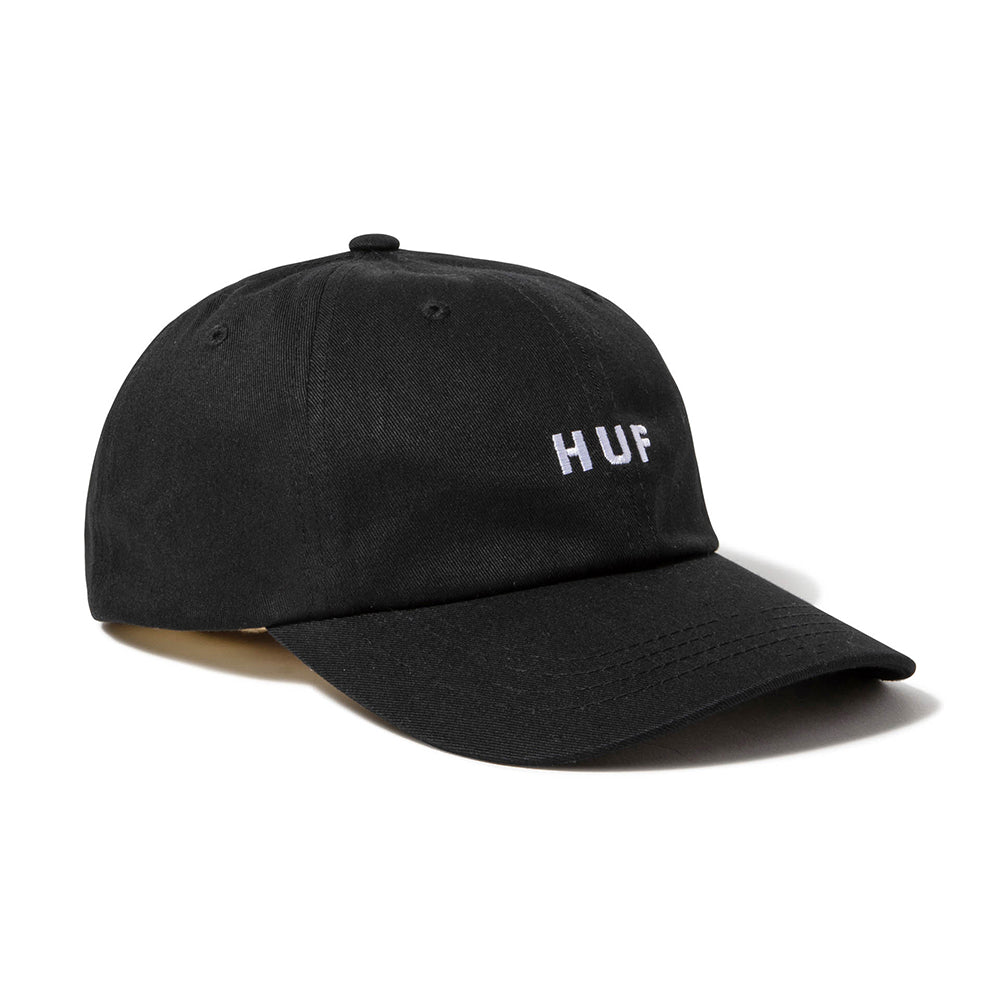 HUF Set OG Curved Visor 6 Panel Hat - Black