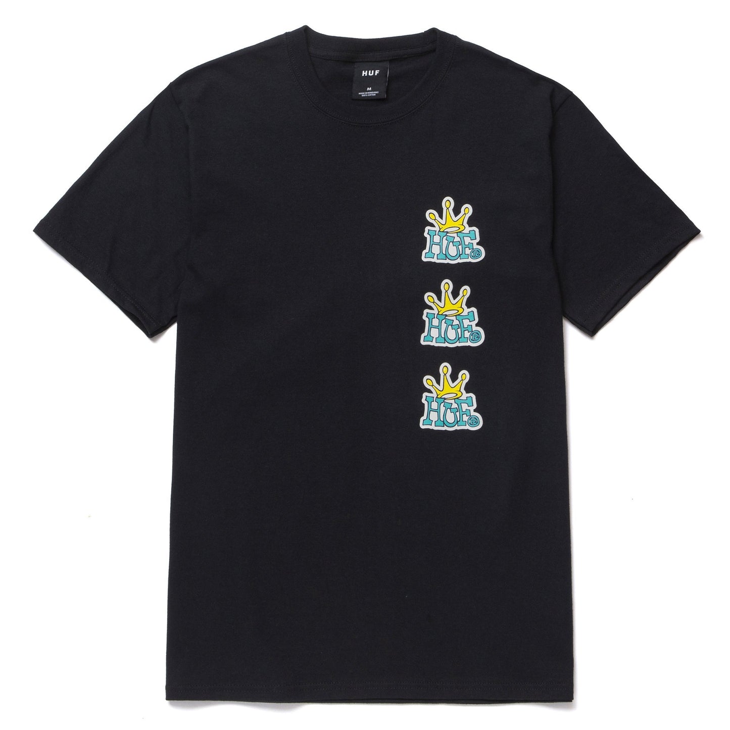 HUF Stack Crown T-Shirt - Black