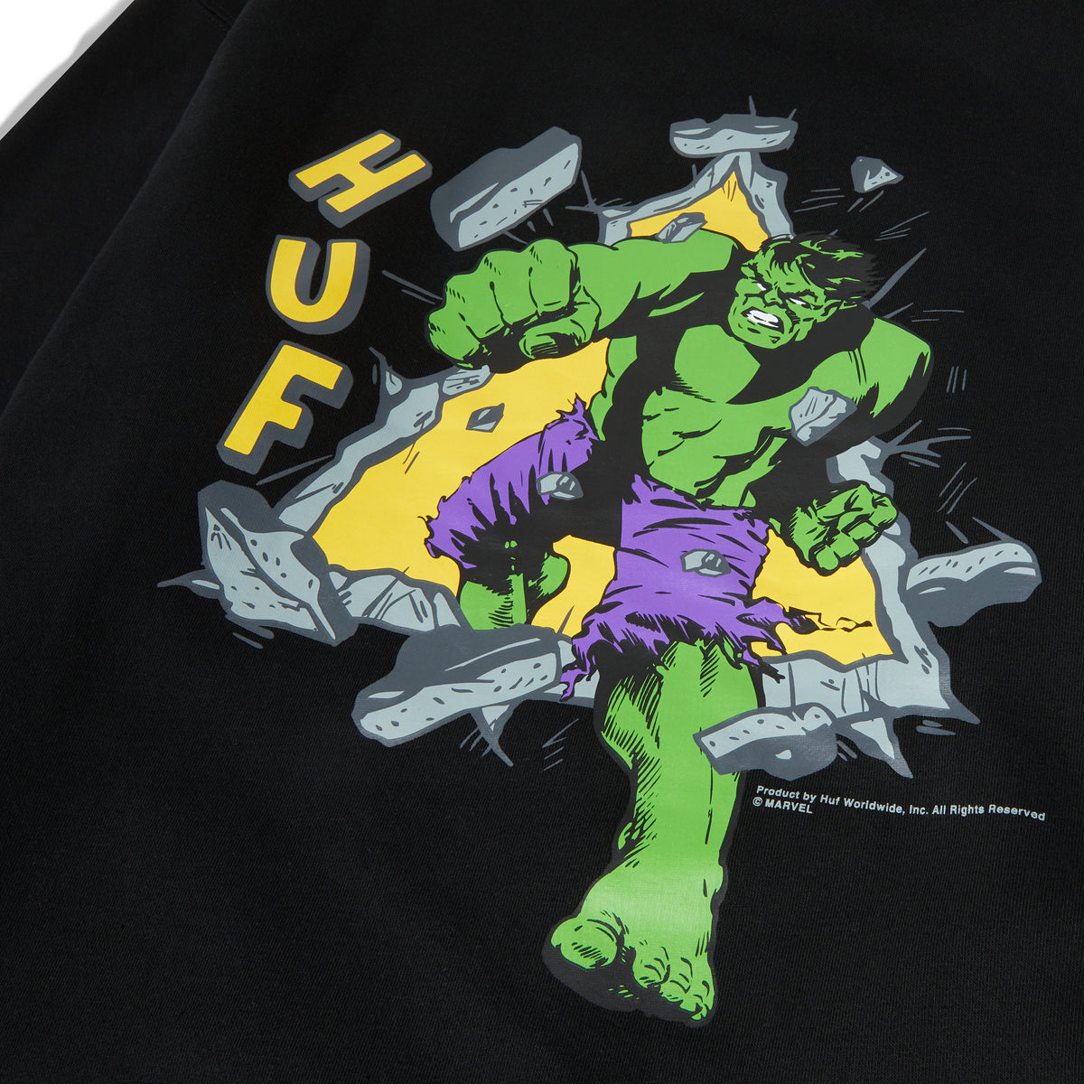 HUF x Hulk Triple Triangle Hoodie - Black