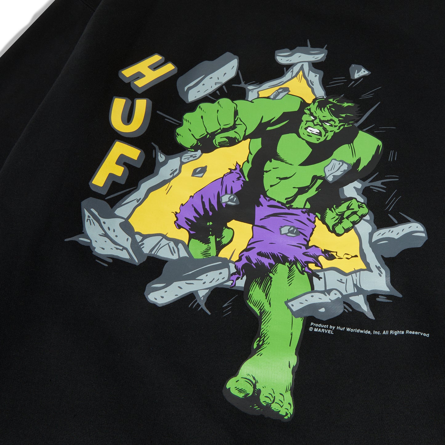HUF x Hulk Triple Triangle Hoodie - Black