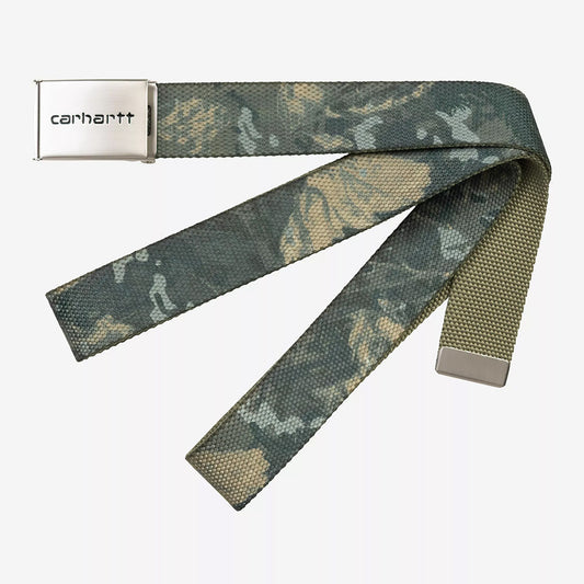 Carhartt WIP Chrome Clip Belt - Camo Combi Green Black