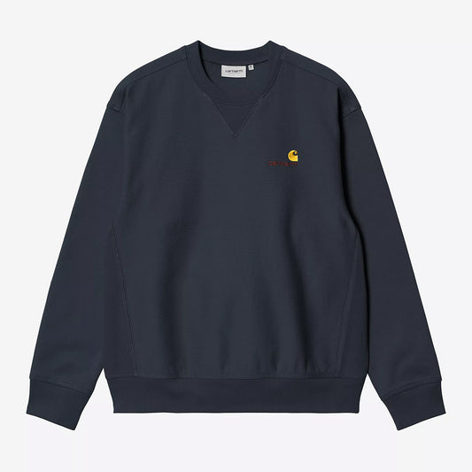 Carhartt WIP American Script Sweatshirt - Deep Night
