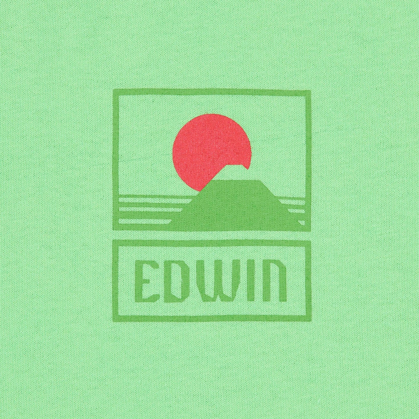 Edwin Sunset On Mt Fuji T-Shirt - Summer Green