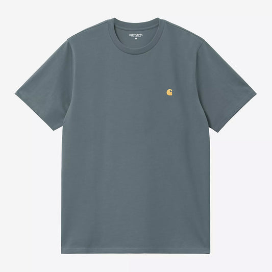 Carhartt WIP Chase T-Shirt - Cozy Blue Gold